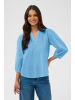 Kaffe Kurzarm-Bluse KAgabriela Regular fit in Azure Blue