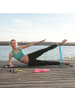 relaxdays 4 x Yogamatte in Schwarz - (B)60 x (H)1 x (T)180 cm