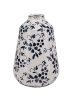 Beliani Blumenvase MARONEIA in Weiß/Blau - (W) 14 x (H) 20 x (L) 14 cm