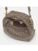 Les Visionnaires Greta Micro weave Handtasche Leder 20 cm in taupe brown