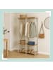 relaxdays Garderobe in Weiß/ Natur - (B)94,5 x (H)180 x (T)40 cm