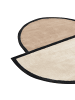 Beliani Kurzflor SAKARO in Beige - (W) 160 x (L) 160 cm