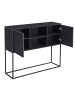 en.casa Sideboard Motala in Schwarz (H)90cm (B)108.5cm (T)30cm