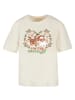 F4NT4STIC Tee Weihnachten Hippie Santa And Reindeer in Whitesand