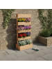 relaxdays Vertikalbeet "5 Kästen" in Natur - (B)80 x (H)180 x (T)48 cm