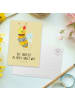 Mr. & Mrs. Panda Grußkarte Biene Blume mit Spruch in Gelb Pastell