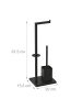 relaxdays WC Garnitur in Schwarz - (B)20 x (H)67,5 x (T)15,5 cm