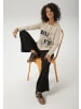 Aniston CASUAL Strickpullover in hellbeigemeliert-grau-schwarz