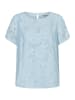 More & More elegante Kurzambluse, Blumendessin in soft blue