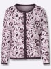 WITT WEIDEN Jacquard-Strickjacke in aubergine-ecru-gemustert