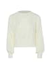 DreiMaster Vintage Damen Pullover Mit Zopfstrick in WOLLWEISS