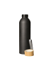 elasto Aluminiumflasche "Bamboo" in rot/natur - 600 ml