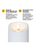 STAR Trading LED Stumpenkerze Flamme 13 cm Weiß – mit Flackerlicht für Innen & Außen