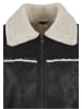 Urban Classics Urban Classics Ladies Shearling Jacket in black/whitesand