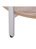 Beliani Beistelltisch LOVELL in Silber/Braun - (W) 50 x (H) 55 x (L) 50 cm