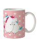Mr. & Mrs. Panda Camping Tasse Einhörner Umarmen ohne Spruch in Rot Pastell