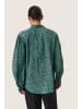 Soaked in Luxury Langarm - Hemd SLMakena Gerade Passform in Bottle Green Square Print
