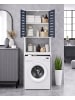 VCM  Überbauschrank Waschmaschine Überbau Schrank Flonali in Weiß / Anthrazit