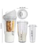 Stoneline Original CrunchCup Tragbarer Müslibecher To Go 260 + 250 ml | Weiß in Weiß