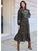 Alba Moda Boho-Kleid mit Blumenprint und Spitze in schwarz / multicolor