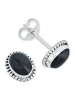 mantraroma 925er Silber - Ohrstecker (L) 10 x (B) 8 mm mit Onyx