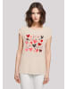 F4NT4STIC Extended Shoulder T-Shirt Cute Herzen Variety Valentinstag in Whitesand