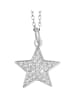 Adeliás Damen Anhänger – Stern Anhänger aus 925 Silber mit Zirkonia in silber