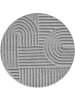 KADIMA DESIGN Teppich 3D Waschbar Skandinavischer Boho RIGI Strapazierfähig in Silber
