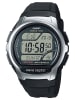 Casio Collection Digital Funkuhr für Herren Schwarz/Stahlfarben