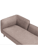 Beliani Chaiselongue CHEVANNES in Braun/Schwarz - (W) 138 x (H) 74 x (L) 77 cm