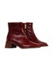 Emilie Karston Leder-Stiefelette mit Absatz „Paris“ Rot