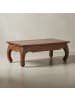 KADIMA DESIGN Couchtisch KANADA: Opium-Form, Massivholz, Massivholz, pflegeleicht in Braun