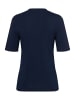 More & More elastisches Basic-Halbarmshirt in dark blue