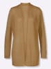 Sieh an! Ajour-Strickjacke in camel