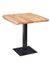 KADIMA DESIGN Esstisch Baumkante 80 x 75 x 75 cm Massivholz Esszimmertisch