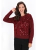 Usha Women Sweater in burgundy