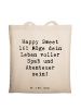 Mr. & Mrs. Panda Tote Bag Spruch 16. Geburtstag Glück mit Spruch in Creme