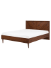Beliani Doppelbett mit LED MIALET in Braun - (W) 167 x (H) 106 x (L) 209 cm