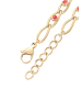 faina Women Cable Chain Link Bracelet in Gold Rose Pink
