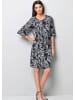 Alba Moda Kleid mit grafischem Dessin in marine
