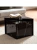 KADIMA DESIGN Couchtisch 2er Set MONOBLOC Hochglanz Sofatisch mit Marmor in Schwarz