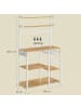 VASAGLE Küchenregal Barnet in Goldeichenfarben-Weiß - (B)40 x (H)165.5 x (T)90 cm