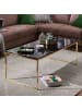 FineBuy Couchtisch in Gold / MDF / 60x120x45