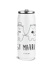 Mr. & Mrs. Panda Sport Trinkflasche Bär Heirat mit Spruch in Weiß