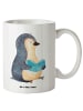 Mr. & Mrs. Panda XL Tasse Pinguin Buch ohne Spruch in Weiß