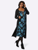 WITT WEIDEN Jerseykleid in schwarz-aquamarin-bedruckt