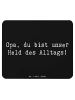 Mr. & Mrs. Panda Mousepad Spruch Opa Held mit Spruch in Schwarz