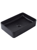 Beliani Waschbecken CHIVANA in Schwarz - (W) 51 x (H) 11 x (L) 34 cm
