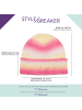 styleBREAKER Strickmütze in Koralle-Gelb-Weiß