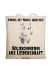 Mr. & Mrs. Panda Tote Bag Goldschmiedin Leidenschaft mit Spruch in Creme